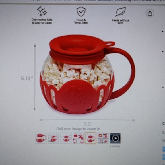 Ecolution Dining Glass Microwave Corn Popper5qt Poshmark